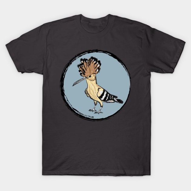 Artwork of an Eurasian Hoopoe Bird II T-Shirt by JDHegemann